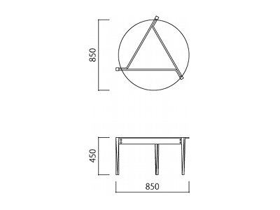IDEE TRIANGOLO GLASS TABLE / イデー トリアンゴロ ガラス テーブル