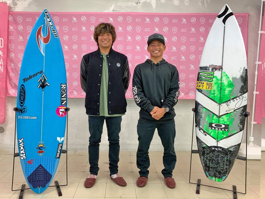 稲葉玲王と大原洋人がWSL-QS6000【GOTCHA ICHINOMIYA CHIBA OPEN】記者